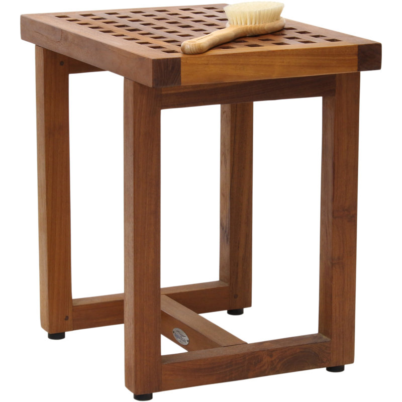 Symple Stuff Contemporary Teak Wood Shower Seat & Reviews Wayfair